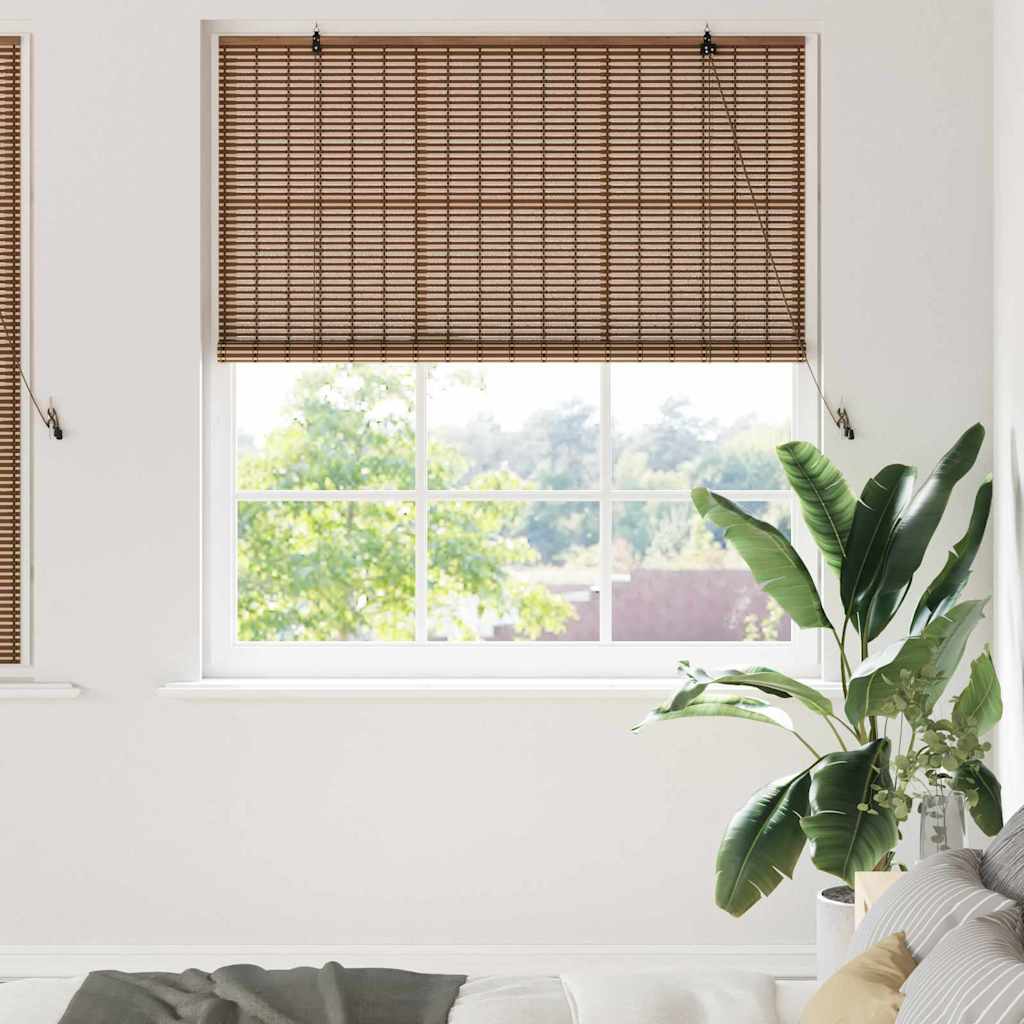 Window Blind Geometric Brown 150 x 160 cm Bamboo